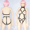 Women Bdsm Bondage Belt Sexy Garter Belt Gothic Leather Harness Bra Suspender Lingerie Harness Underwear female chastity belt